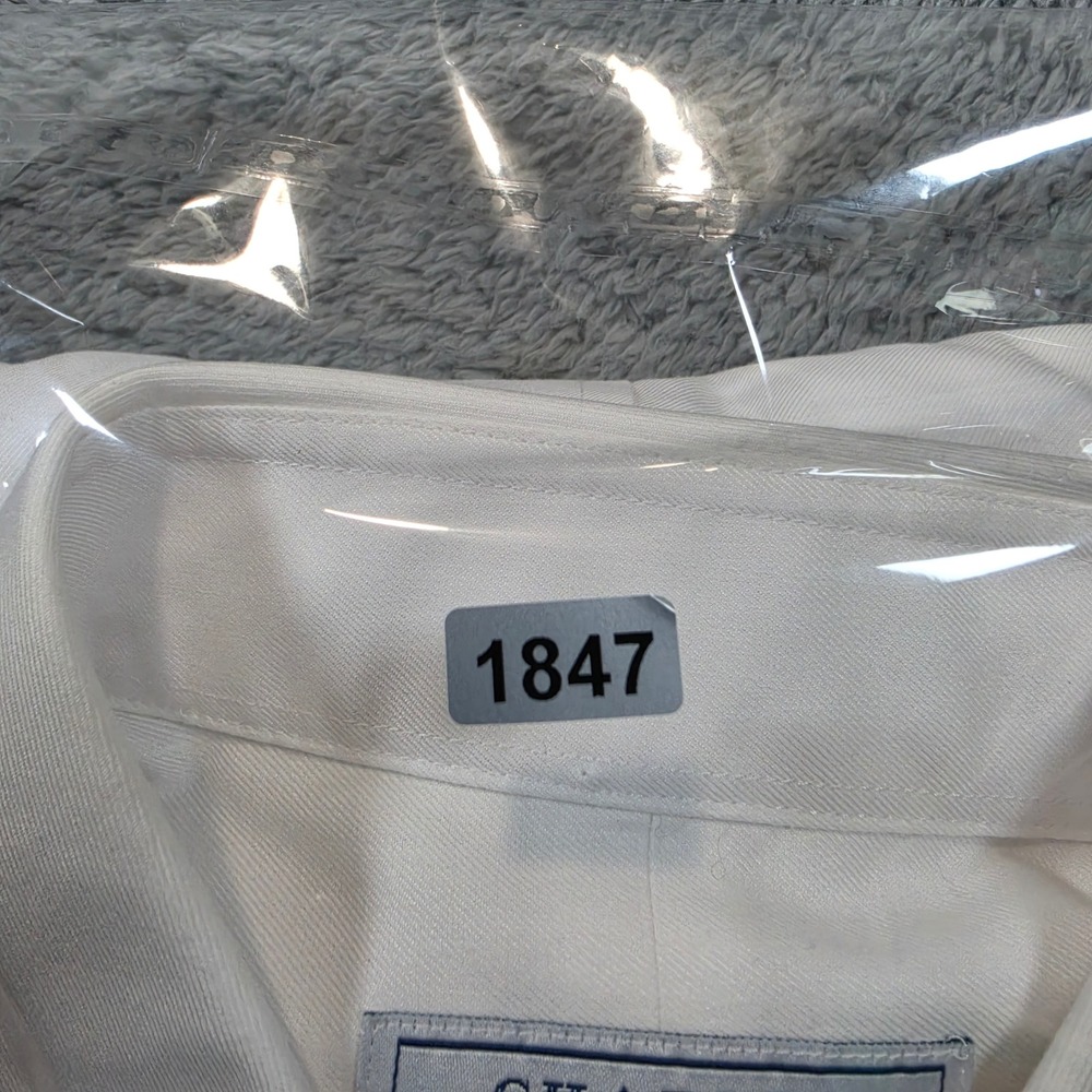 Charles Tyrwhitt Dress Shirt Men 16/36 White Slim Fit Non Iron French Cuff Twill - Picture 8 of 8